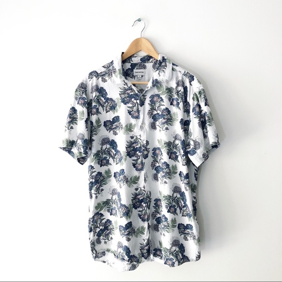 Frank and Oak Floral Button Down Shirt - Picture 1 of 7